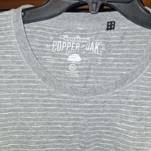 Copper & Oak Men’s Gray Striped Short Sleeve Tee